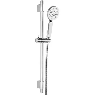 BadeStern Brausestangen-Set mit Handbrause & Edelstahl-Schlauch, 3 Strahlarten