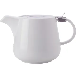 Maxwell & Williams Teekanne mit Edelstahl-Teesieb WHITE BASICS 1,2 Liter weiß