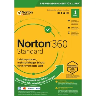 NortonLifeLock Norton 360 Premium 2025 10 Geräte 1 Jahr DE Win Mac Android iOS