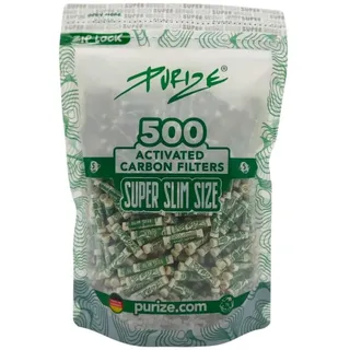 500 PURIZE Super Slim Size Aktivkohlefilter
