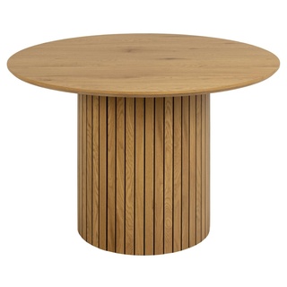 VCM Actona Esstisch Yale Ø 120 cm Holzoptik Braun Wildeiche
