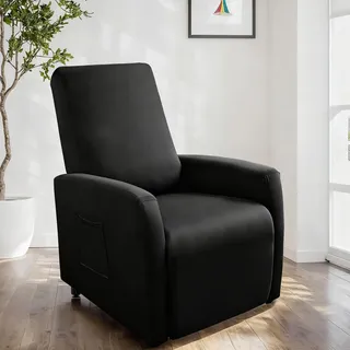 BUERPINKING Sesselbezug 4er Set, All-Inclusive Sessel überzug, Sesselbezug Stretch für Fernsehsessel, Sesselhussen mit Taschen für Fernsehsessel Liege Sessel