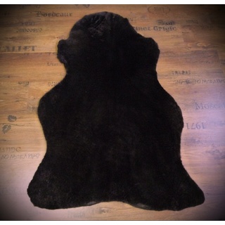 Natur-Fell-Shop ÖKO Kurzhaar Schaffell Lammfell Pelzfell 110-120cm Dunkelbraun