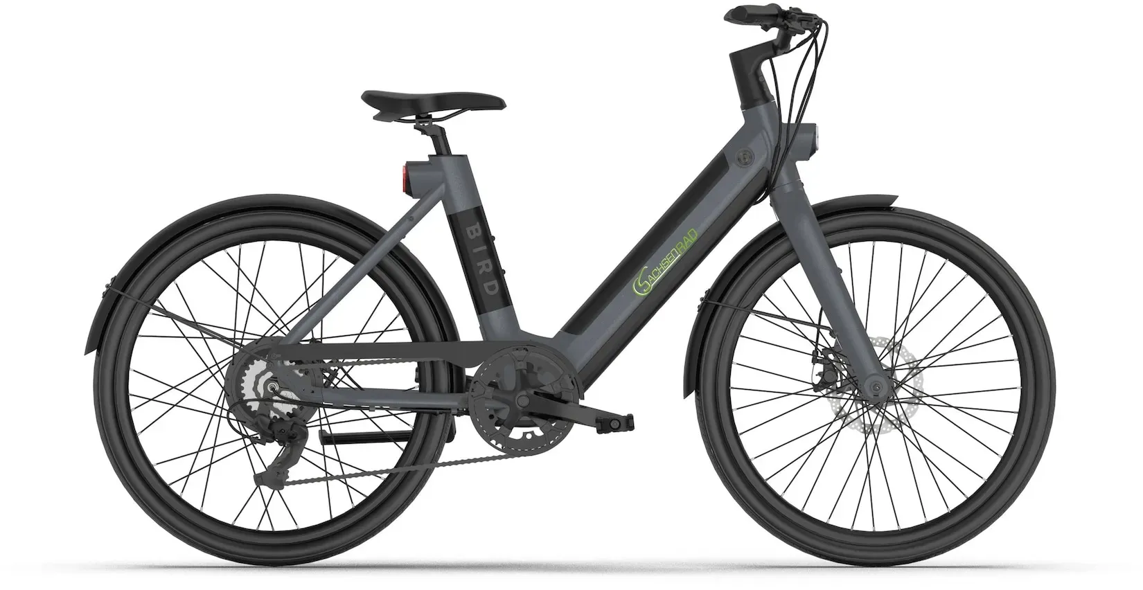 SachsenRAD SachsenRAD xBird Urban City-Bike C6F Connect Mit Diebstahlschutz APP Modernes Design E-Bike Elektrofahrrad mit Integriertes LCD Display und StVZO-zugelassene LED-Leuchten für 150-180CM