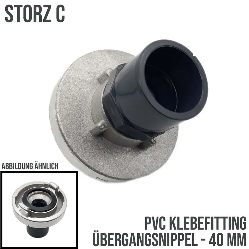 STORZ C DN 52 KA 66 Übergangsstück Adapter -> 40 mm PVC-U Klebe Fitting Übergang...