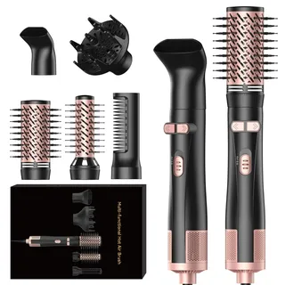 Air Styler 5 In 1 Hair Styler set 1000w Föhnbürste Rotierend Warmluftbürste Rundbürstenföhn, Multistyler Haarstyling Geräte Für Glätten, Trocknen, Volumen, Locken
