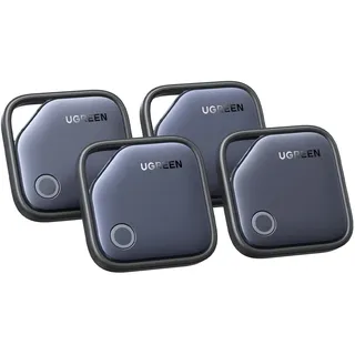 UGREEN FineTrack 4er Pack kompatibel mit Apple Find My (nur iOS), Bluetooth Tracker für Gepäck, Schlüsselfinder, Finder für Schlüssel, Koffer, Reisepässe Smarttag mit Austauschbarer Batterie