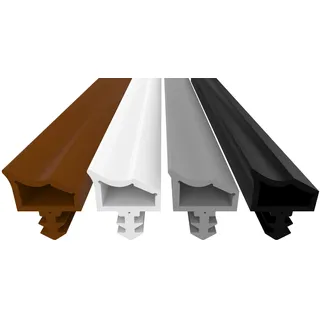 Türdichtung schwarz 10m - 4mm Nutbreite / 7mm Nuttiefe / 12mm Falz - Antidehnungsfaden Haustürdichtung Gummidichtung Zimmertürdichtung (Schwarz 10m)
