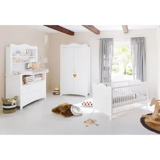 Pinolino Kinderzimmer Florentina extrabreit inkl. extrabreitem Regalaufsatz 3-tlg. weiß