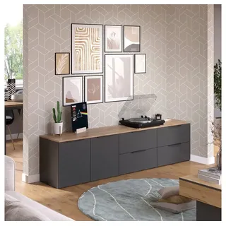 Vicco Wohnwand Wido Anthrazit Eiche 3 Teile