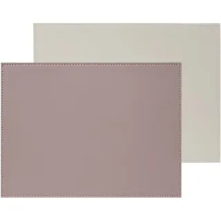 Freeform Duo Platzset, Kunstleder, 40x30cm, altrosa stein