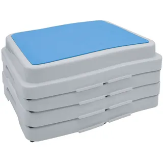 Spetebo Trittstufe stapelbar weiß 50 x 40 cm - 4er Set - Antirutsch Badezimmer Tritthocker - Dusche Einstiegshilfe Badewanne Aufstiegshocker Stufenhocker rutschfest für Senioren und Kinder