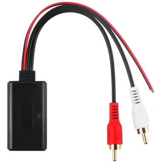 HoaaiGo 2 RCA Bluetooth Musik Receiver Empfänger Aux Bluetooth 5.0 Adapter Auto Stereoanlage Bluetooth Empfänger Receiver Plug and Play Audio-Empfänger TV PC Kopfhörer Home Soundsystem Auto/CD N05