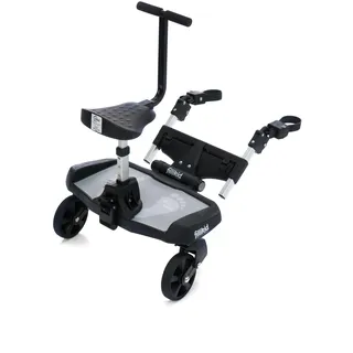 Fillikid Filliboard Wide SET inkl. Sitz, BuggyBoard nutzbar von 2-5 Jahre, Rollbrett Universell für alle gängigen Kinderwagen & Buggy, extra breites Trittbrett. Kiddyboard mit Zusatzsitz