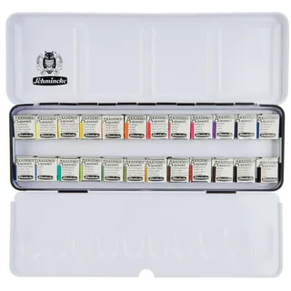 Schmincke Akademie Aquarell 24 x 1/2 Näpfchen