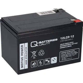 Q-Batteries Elektro-Roller-Scooter Batterie Akku 12LCP-12 12V-13Ah zyklenfest QB