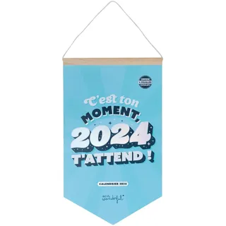 Mr.Wonderful - Wandkalender 2024 - Das ist deine Zeit, 2024 wartet auf dich! 42,4 x 1,2 x 24 (französische Version)