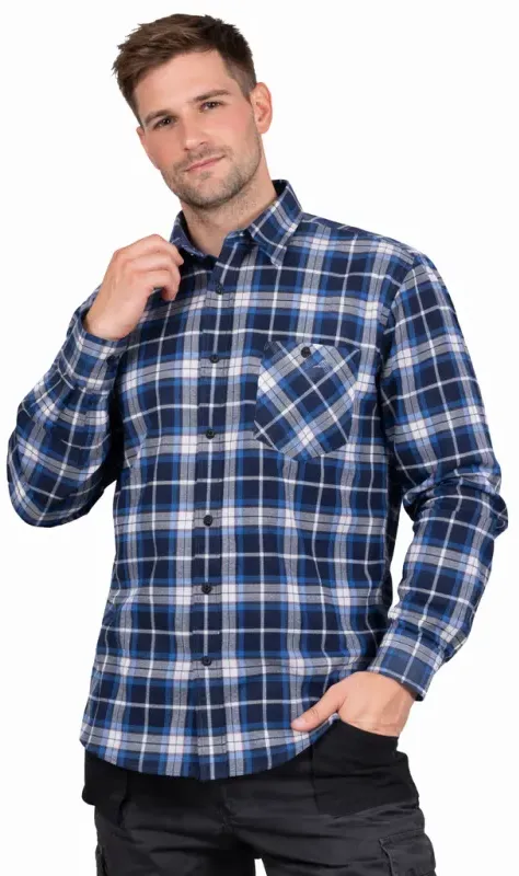 Arbeitshemd Flanellhemd blau