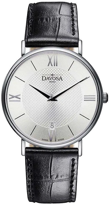 Davosa Executive Pianos II Gents 162.485.15 - silber,schwarz - 38mm