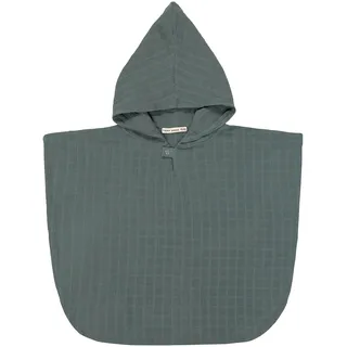 Lässig Badeponcho aus Musselin mit Kapuze/Muslin Poncho Petrol Green