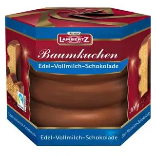 Lambertz Baumkuchen 300g, Überzug aus Vollmilchschokolade