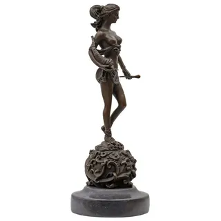 Aubaho Dekoobjekt Bronzeskulptur Amazone im Antik-Stil Bronze Figur 24cm