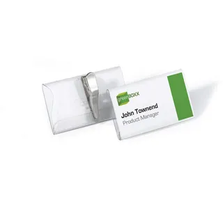 Durable Namensschild mit Krokoklemme 40 x 75 mm) Packung à 25 St./Pack.