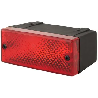 Hella Nebelschlussleuchte - Halogen - 12V - Anbau - Lichtscheibenfarbe: rot - Stecker: Flachstecker - rechts/links