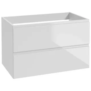 .Deftrans waschbeckenunterschrank hängend mit schubladen weiß 80 x 50 x 46 cm, waschtischunterschrank, badunterschrank waschbecken wandschrank ohne waschtischplatte