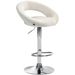 CLP Barhocker Olinda, Samt, höhenverstellbar und drehbar beige