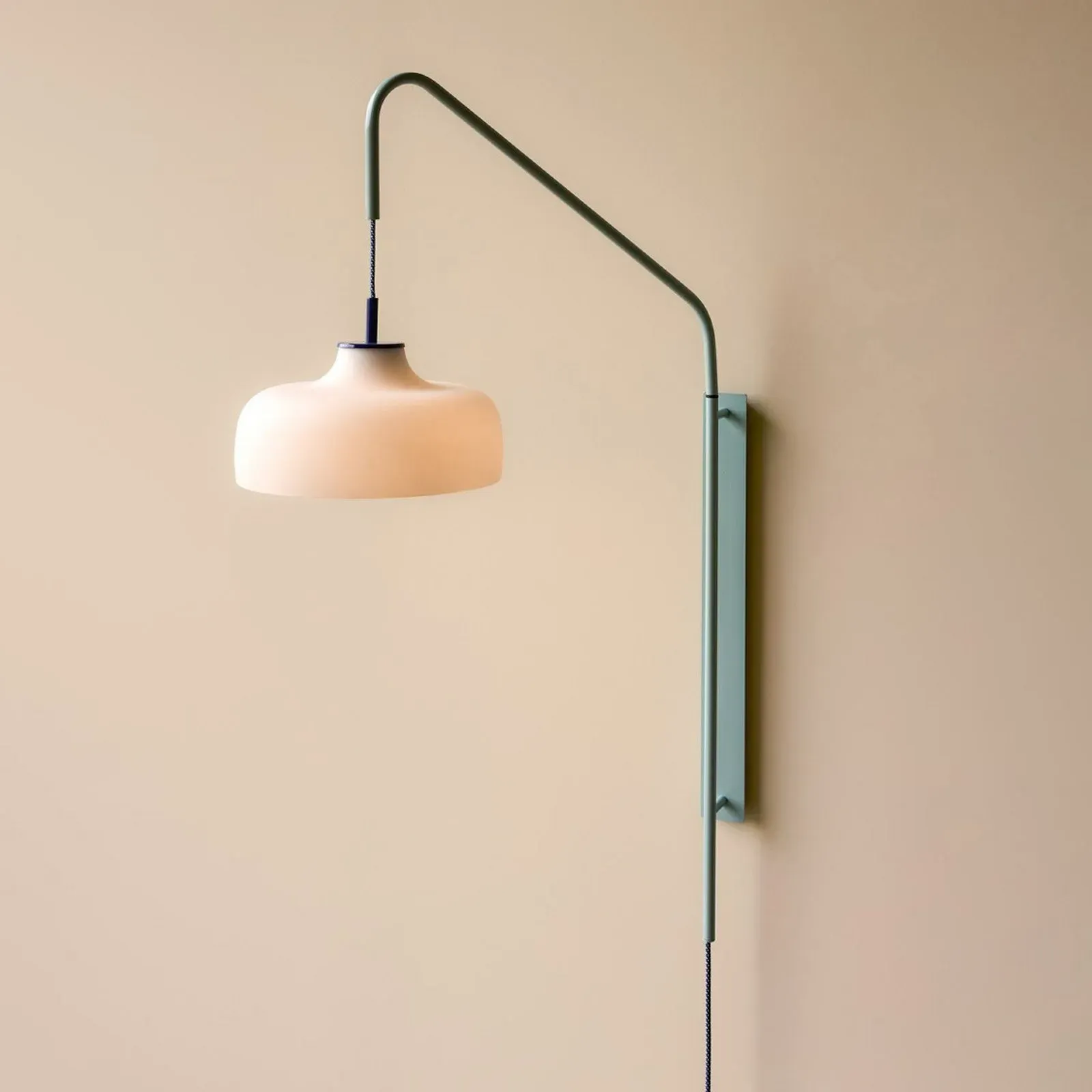 Wandleuchte Hübsch, Current, Blau, für Wohnzimmer, Glas, Modern - 30 - 111