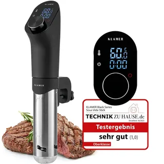 Klamer Sous Vide Stick, 1200 Watt IPX7 wasserdichter Sous Vide Garer mit 3D Zirkulation und 20-95°C Temperaturregelung, Timerfunktion und L...
