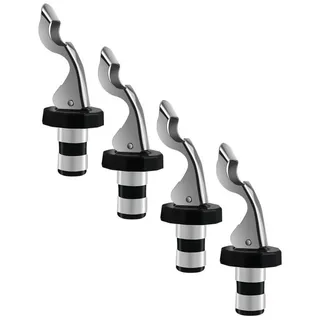 BAYLI 4er Set Wein Flaschenverschluss mit Hebel für Champagner, Prosecco & Bier Glasflaschen | auslaufsicherer Sektverschluss | Getränkeflaschenverschluss | Stopfen | Flaschenversiegelung | Flaschenstöpsel