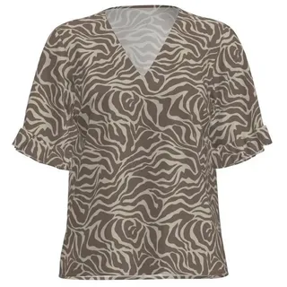 Object Blusenshirt Seline (1-tlg) Volant braun 34