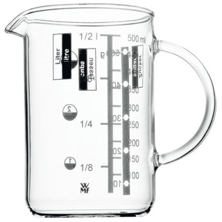 WMF Messbecher 0,5l, hitzebeständiges Glas, Skalierung für Liter, Milliliter, Tassen und Gramm