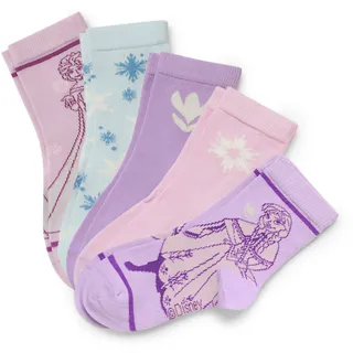 Tchibo - 5 Paar Kinder-Socken »Eiskönigin« - Damen - Gr. 23-26 - hellblau/jacquard