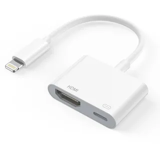 Lightning-auf-HDMI-Adapter, Apple-MFi-zertifiziert, iPhone- und iPad-HDMI-Adapter, Lightning-Digital-AV-Adapter, HDMI-Kabel-Konverter, 1080p, Video- und Audio-Synchronisationsbildschirm für iPhone