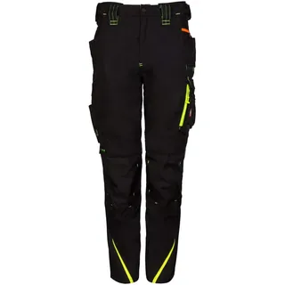 Engelbert Strauss 65511 Hose e.s.motion 2020, Qualitative Arbeitskleidung, Mehrfarbig (Schwarz/Gelb), 58