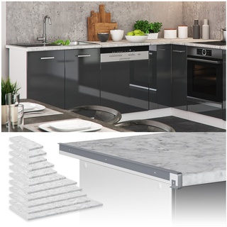 Vicco Küchenarbeitsplatte R-Line, 114 cm Marmor 2er Set