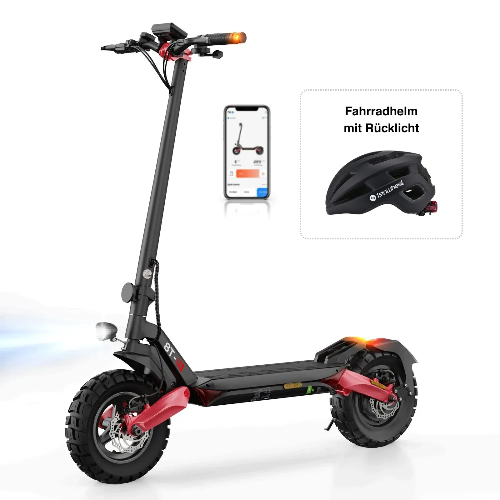 isinwheel T8 500W 100KM Offroad E-Scooter Mit Straßenzulassung(ABE,eKFV)