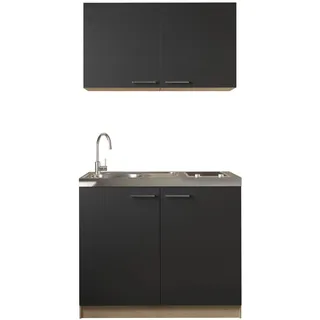 Respekta Küchenmöbel-Set 6 Merle 100 cm Schwarz