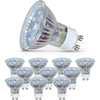 ZMH LED-Leuchtmittel 6W Energiesparlampe Abstrahlwinkel 110° Spot Reflektor Birne, GU10, 10 St. grün