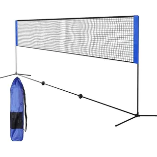 Best Sporting Volleyballnetz Outdoor 4 in 1 I Badmintonnetz 310cm breit I Badminton Netz Garten höhenverstellbar