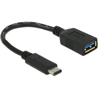 DeLock USB-C auf USB-A Adapter 15 m Schwarz