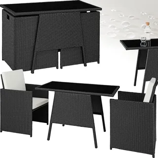 Tectake Lausanne Set 3-tlg. schwarz