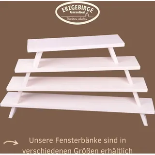weigla günter gläser leuchtenherstellung Weigla Schwibbogen-Fensterbank »Weihnachtsdeko«, aus Buchenholz, Tiefe ca. 7,5 cm Weiß (L/H/t):80,0cmx11,0cmx7,5cm NEU Unterstellbank Blumenbank