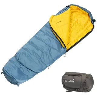 Skandika Schlafsack Gjora Junior | Mumienschlafsack × Kinder 3-4 Jahreszeiten - kompakt, blau No Size