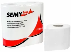 Toilettenpapier, 3-lagig, weiss, 100 % Zellstoff ST-88011 , 1 Packung = 4 Rollen à 200 Blatt