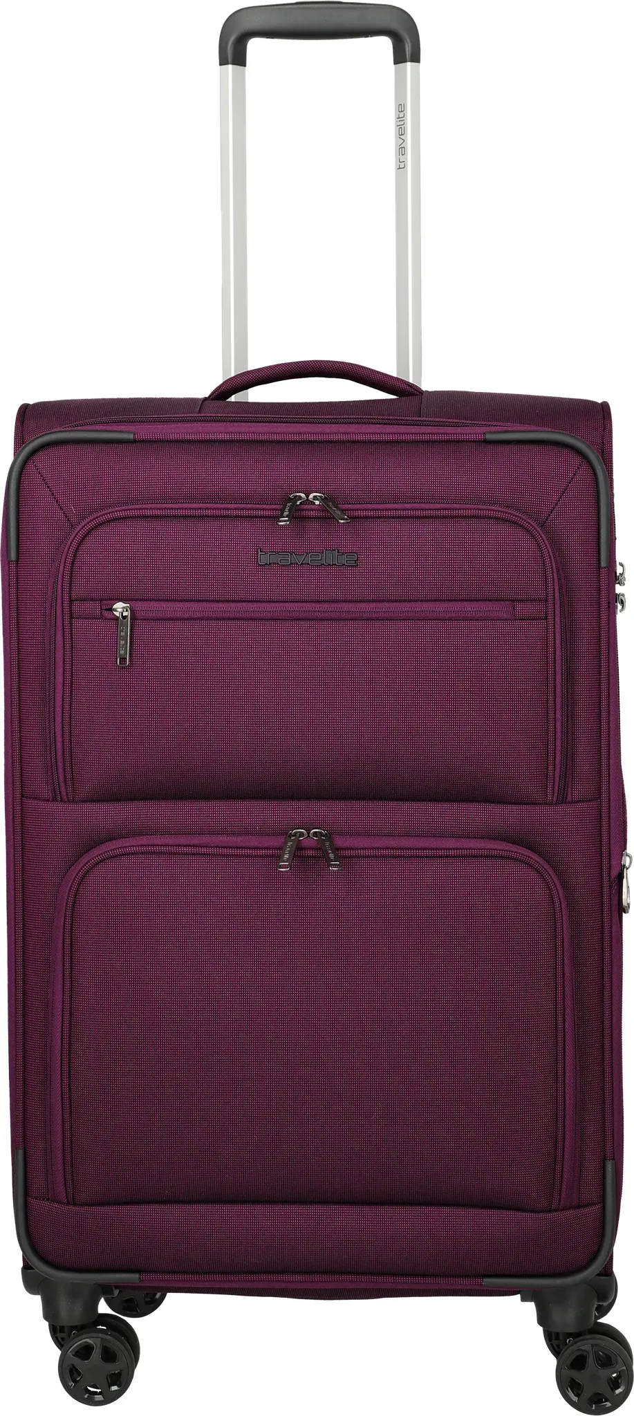 travelite CUBIS Trolley 4-Rollen M exp. Berry