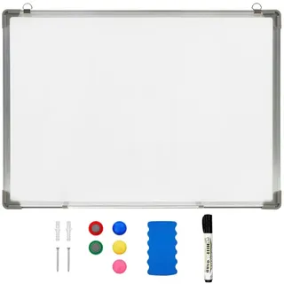 vidaXL Magnetisches Whiteboard Weiß 70 x 50 cm Stahl